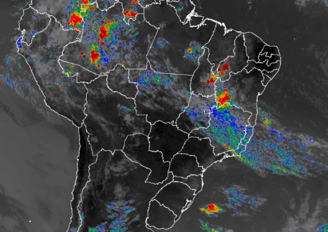 Tempo: Chuvas tendem a diminuir sobre BR central nos próximos dias, mas seguem pancadas isoladas